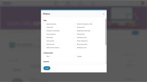 Available filters for students in Opportunities